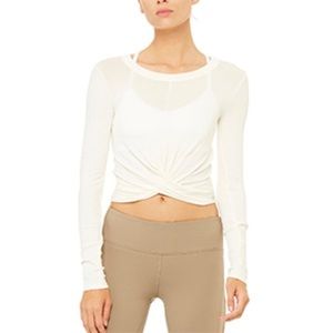 Alo Yoga Cream cover long sleeve top size small